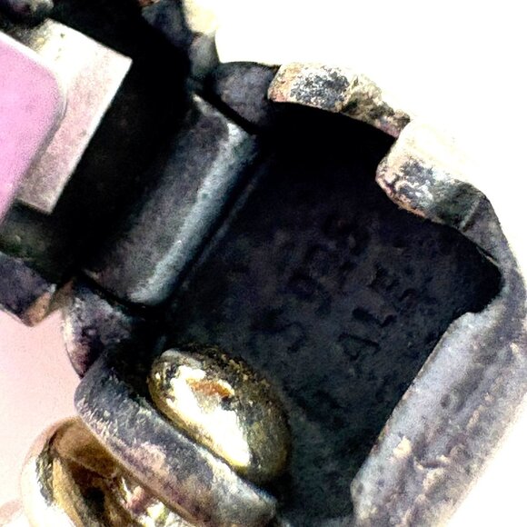 VTG Pandora Sterling Silver 925 Charm Bracelet Happy Birthday Charm Scroll Charm - Picture 7 of 16